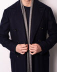 Middle Grey Herringbone Cashmere Scarf
