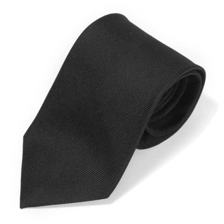 Classic Black Solid Silk Tie