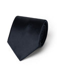 Sovereign Satin Dark Navy Solid Woven Silk Tie