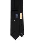 Oldgate Jet Black Solid 2PLY High Twist Wool Blend Sfoderato Tie