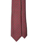 Bit Chain Classic Red Printed Silk