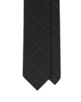 Oldgate Espresso Brown Glen Check Pattern 2PLY High Twist Wool Blend Sfoderato Tie