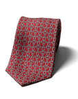 Bit Chain Classic Red Printed Silk
