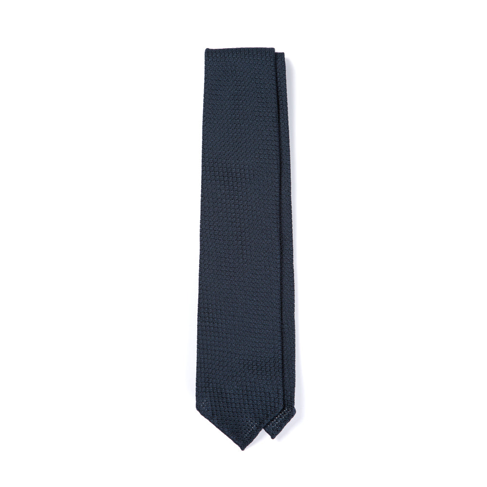 Grossa Grenadine Dark Navy Silk Sfodarato Tie