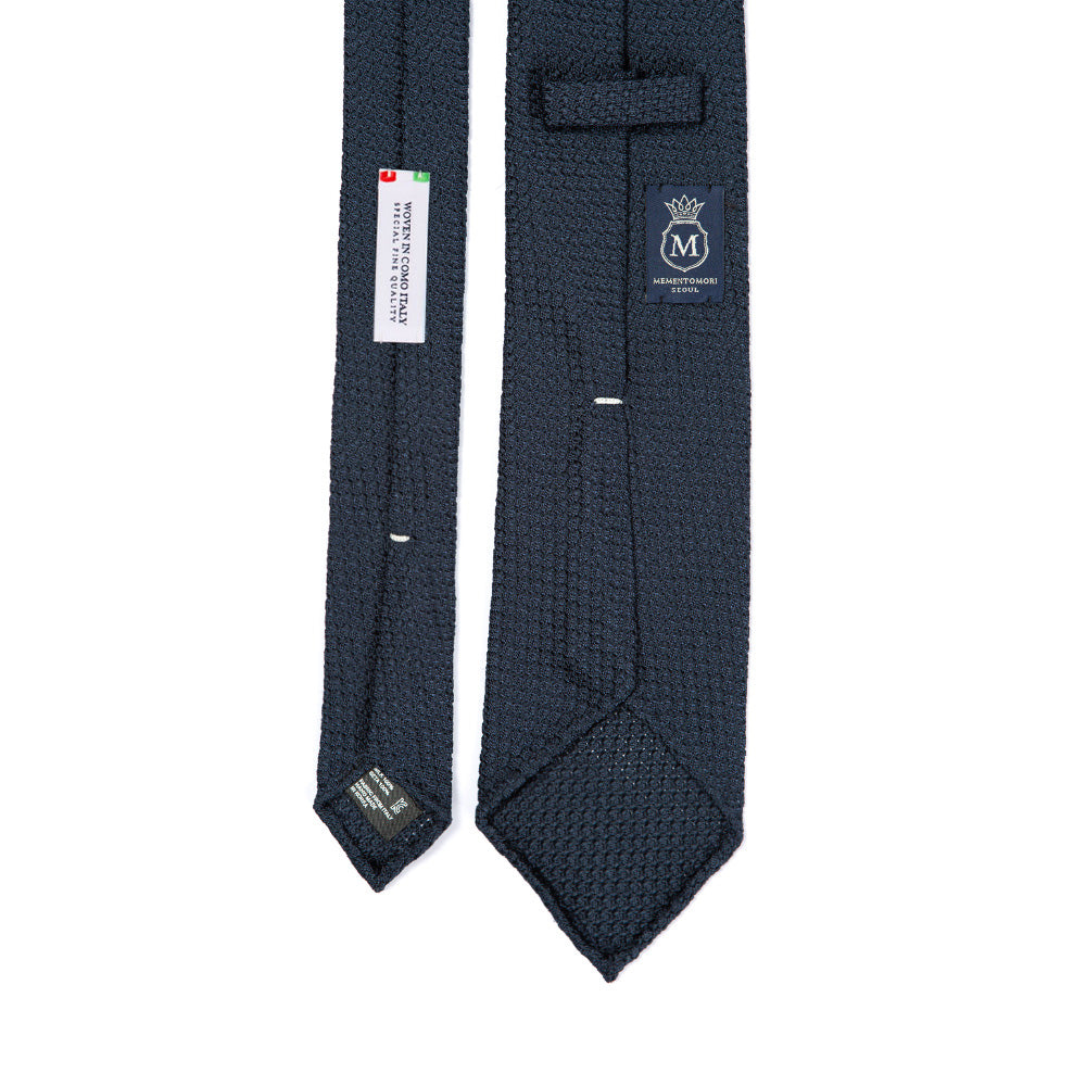 Grossa Grenadine Dark Navy Silk Sfodarato Tie