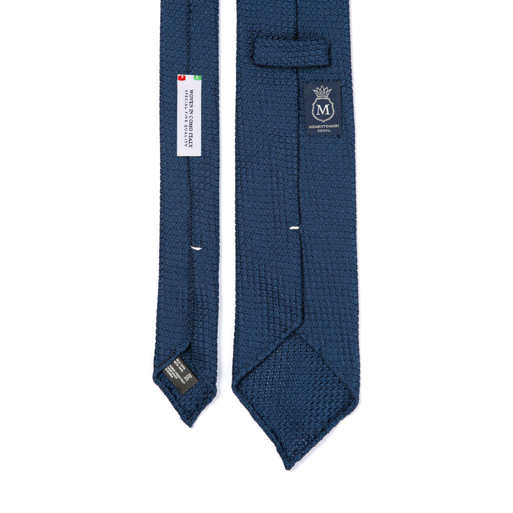 Grossa Grenadine Navy Silk Sfodarato Tie