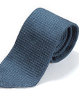 Grossa Grenadine Blue Silk Sfodarato Tie