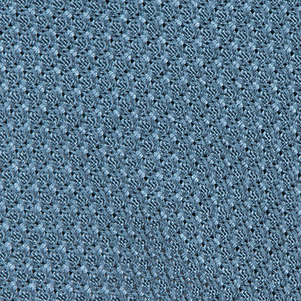 Grossa Grenadine Blue Silk Sfodarato Tie