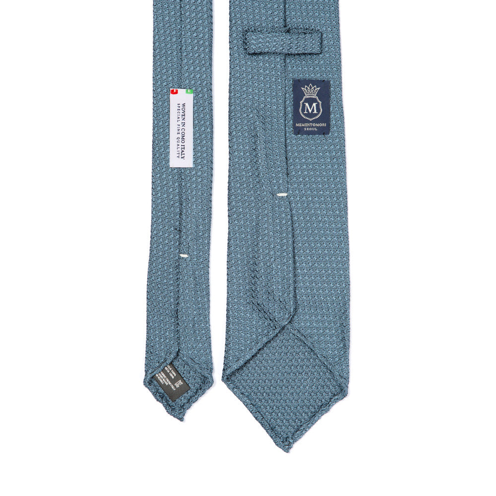 Grossa Grenadine Blue Silk Sfodarato Tie