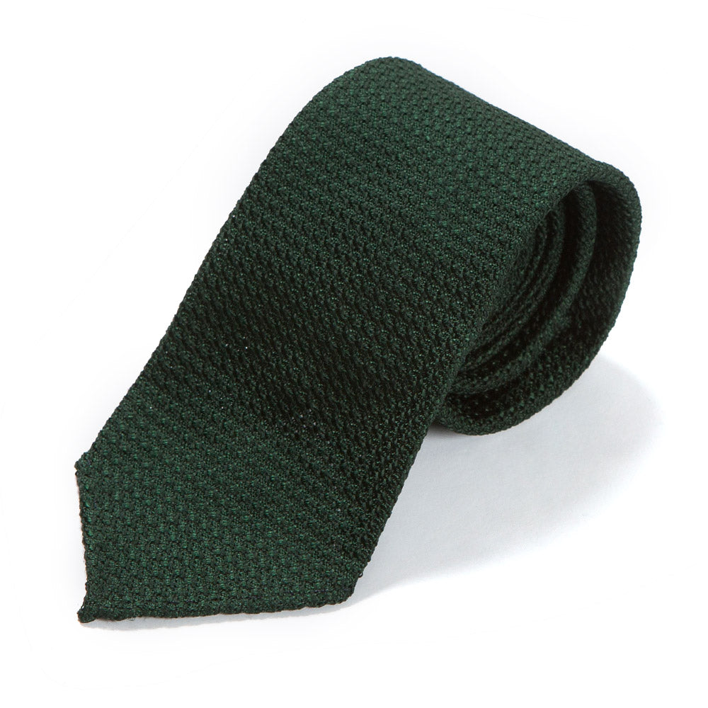 Grossa Grenadine Green Silk Sfodarato Tie