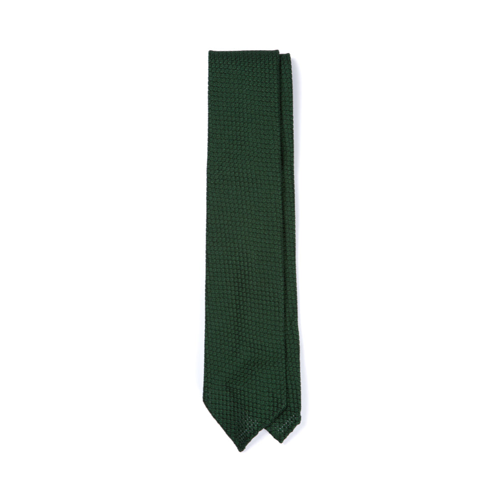 Grossa Grenadine Green Silk Sfodarato Tie