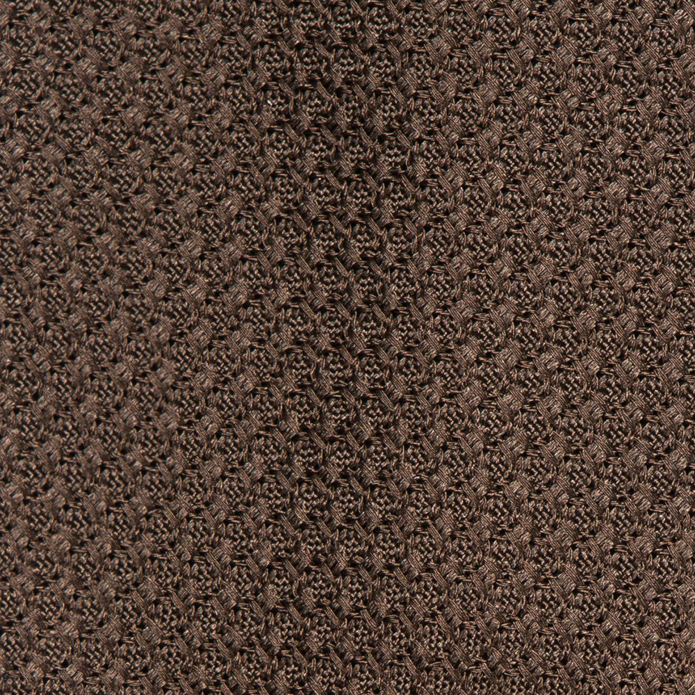 Grossa Grenadine Brown Silk Sfoderato Tie