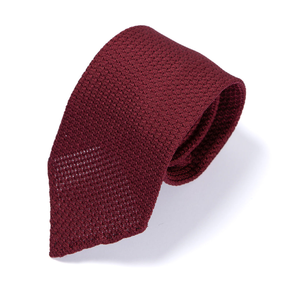 Grossa Grenadine Burgundy Silk Sfoderato Tie