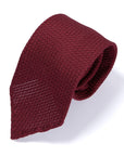 Grossa Grenadine Burgundy Silk Sfoderato Tie