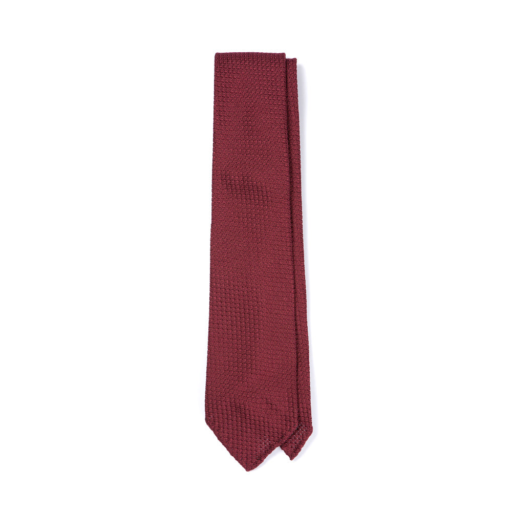 Grossa Grenadine Burgundy Silk Sfoderato Tie
