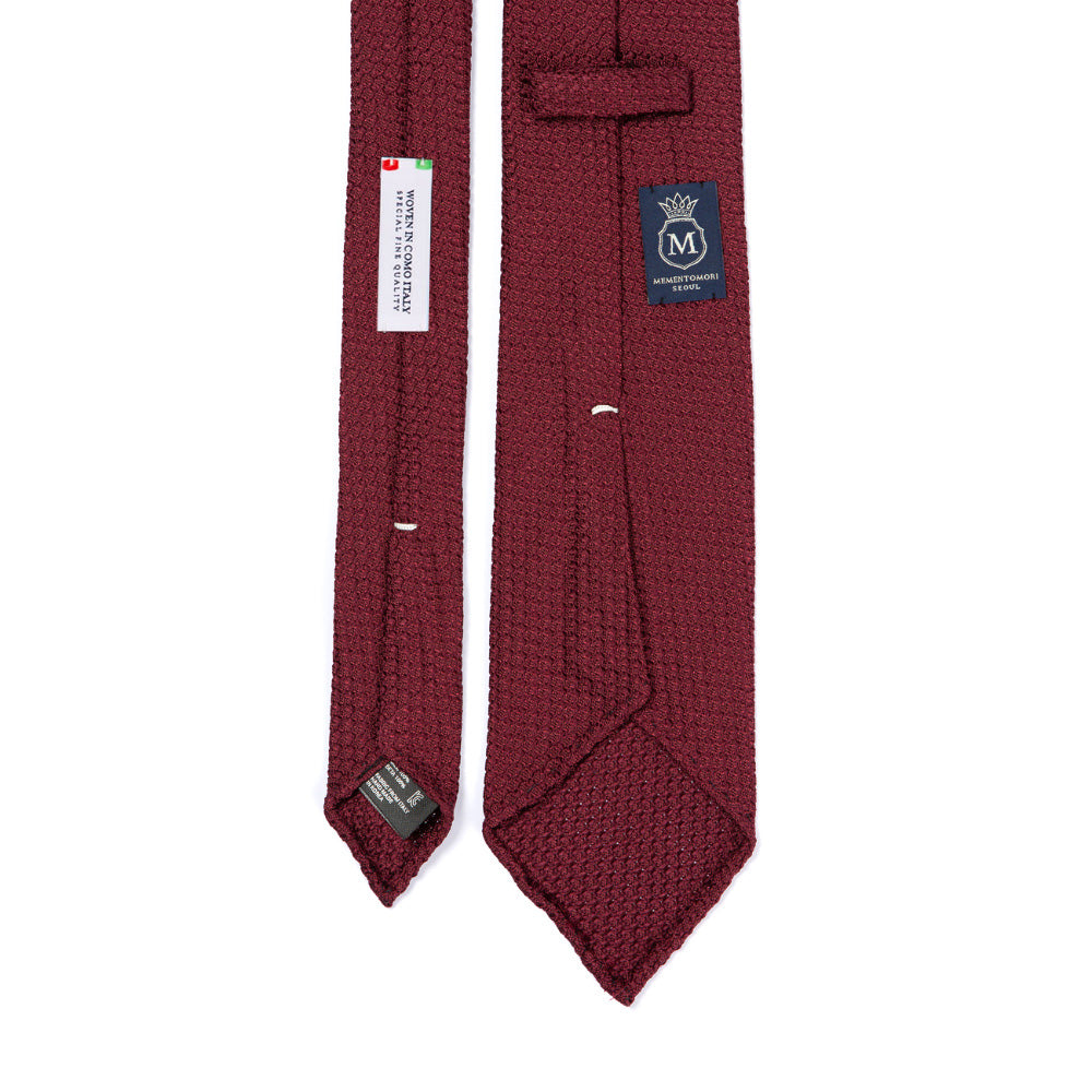 Grossa Grenadine Burgundy Silk Sfoderato Tie