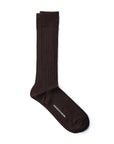 Brown Cotton Dress Socks
