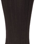 Brown Cotton Dress Socks