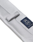King Twill Solid Silver Silk Tie