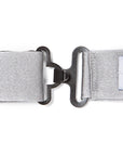 Silver Satin Silk Self-Tie Bow Tie