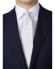 Full Paisley Light Silver Silk Tie