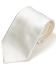 Wedding Italian Satin Ivory Solid Silk Tie