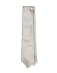 Wedding Italian Satin Gray Solid Silk Tie