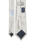 Wedding Italian Satin Gray Solid Silk Tie