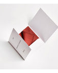 Adele Navy Line White Cotton Pocket Square