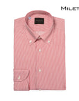 Mileta Red Bengal Stripe Cotton Button-Down Shirt