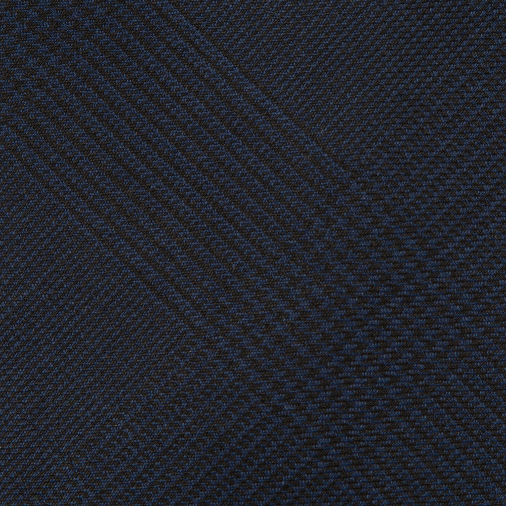 Colombo Glen Check Pattern Navy Wool Tie