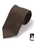 Colombo Glen Check Pattern Brown Wool Tie