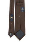 Colombo Glen Check Pattern Brown Wool Tie
