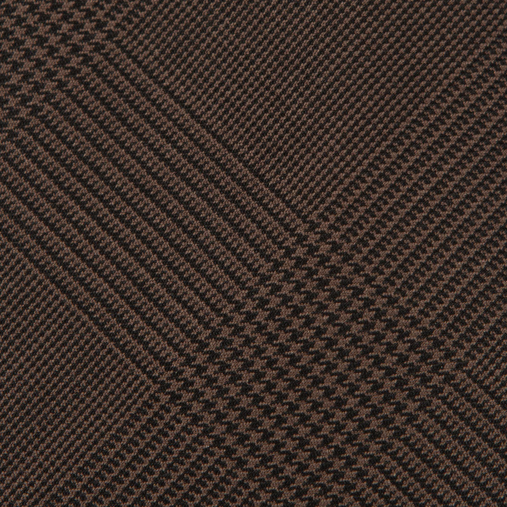 Colombo Glen Check Pattern Brown Wool Tie