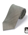 Colombo Glen Check Pattern White Black Wool Tie