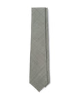 Colombo Glen Check Pattern White Black Wool Tie