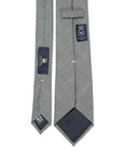 Colombo Glen Check Pattern White Black Wool Tie