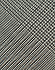 Colombo Glen Check Pattern White Black Wool Tie