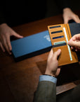 Navy Leather Long Wallet