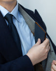 Navy Leather Long Wallet