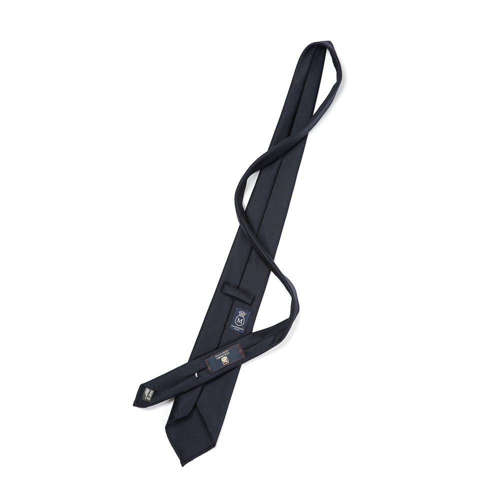 Colombo New Mori Solid Dark Navy Wool Sfoderato Tie