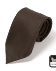 Colombo New Mori Solid Brown Wool Sfoderato Tie