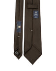 Colombo New Mori Solid Brown Wool Sfoderato Tie