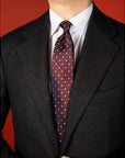 Grace Flower Deep Burgundy Silk Tie