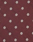 Grace Flower Deep Burgundy Silk Tie