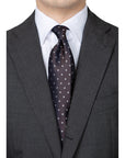 Grace Flower Deep Brown Silk Tie