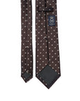 Grace Flower Deep Brown Silk Tie