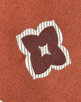 Big Flower Pattern Red Brown Silk Tie