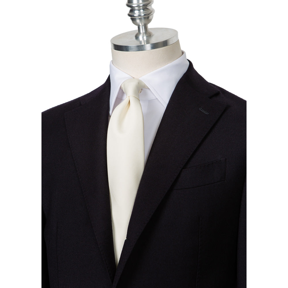 Colombo Wedding Solid Ivory Wool Tie
