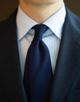 Delfino Four Seasons Classic Navy Wool Solid Tie